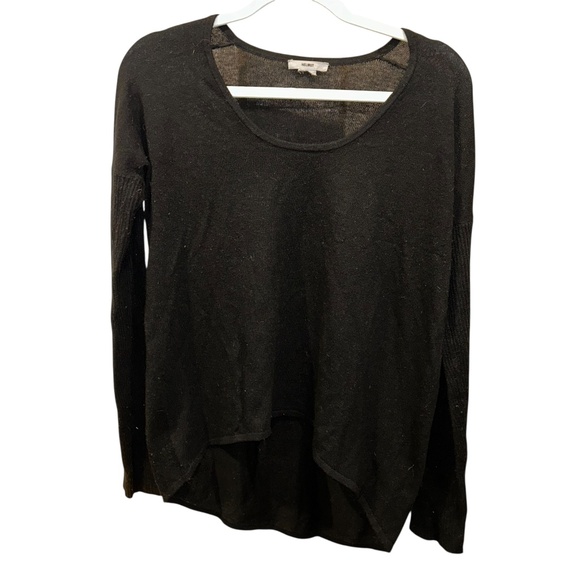 helmut lang black 100% cashmere scoop neck sweater M - Picture 1 of 2